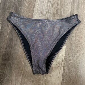 No Boundaries Black and Gray Bikini Bottom